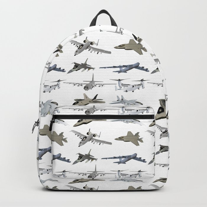 US Military Airplanes Backpack