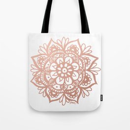 Rose Gold Mandala Tote Bag
