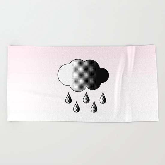 Black Cloud Beach Towel