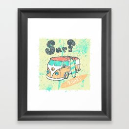 Van surf Framed Art Print