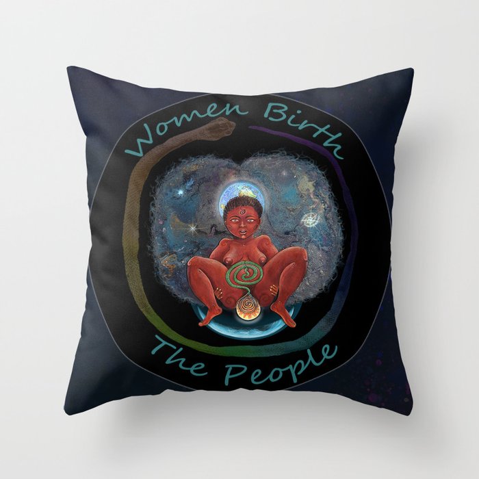 Women Birth The People Throw Pillow