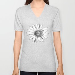 Daisy Flower V Neck T Shirt