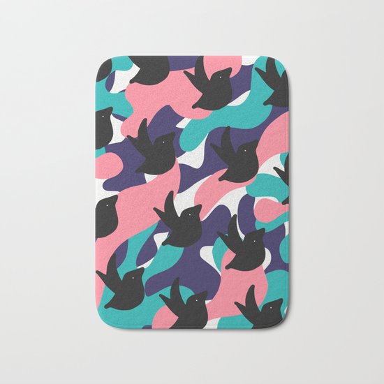 Birds Pattern Bath Mat