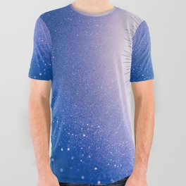 Lunar sky blue pink outer space star nebula evil eye All Over Graphic Tee