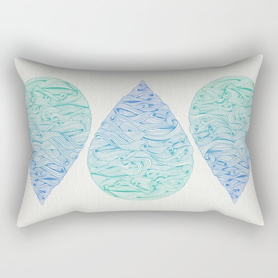 Ombré Droplet Rectangular Pillow