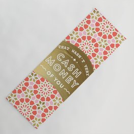 Cash Money – Coral & Gold Yoga Mat