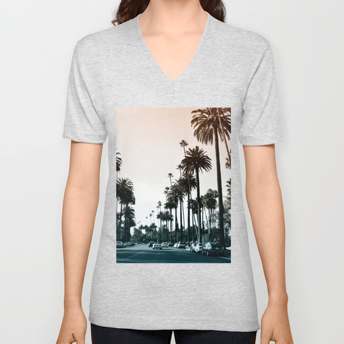Los Angeles V Neck T Shirt