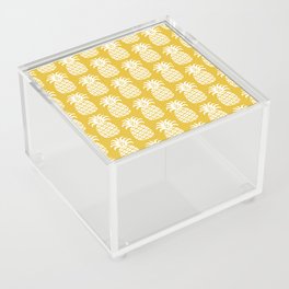 Pineapple Pattern Mustard Yellow Acrylic Box
