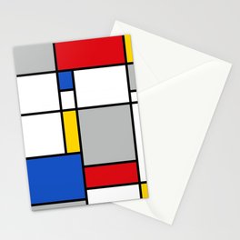 Geometric Mondrian Style B Stationery Card