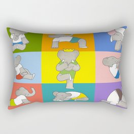 Babar yoga for elephants Rectangular Pillow