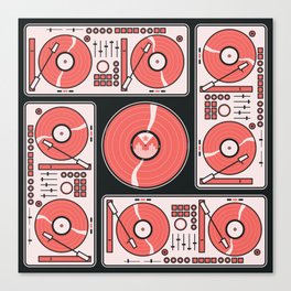Record Player Square Canvas Print