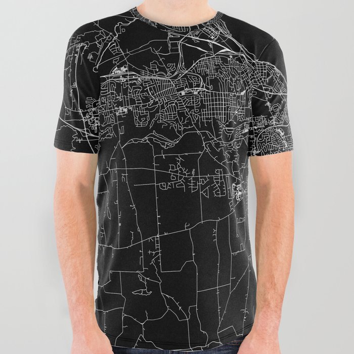 Syracuse Black Map All Over Graphic Tee