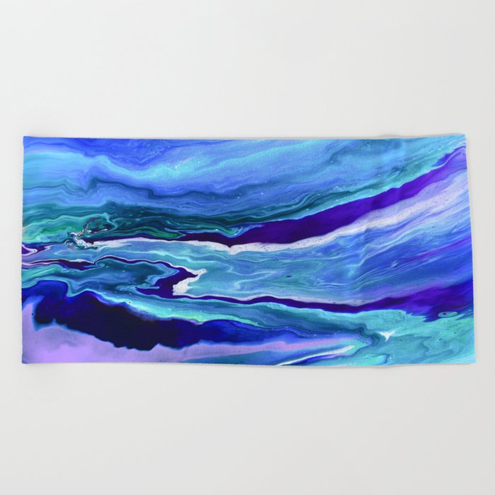 Dreamy Fluid Abstract Painting Beach Towel By Christineiris Society6