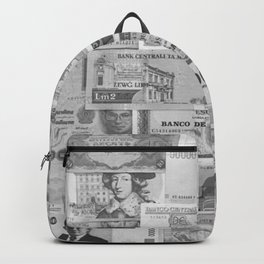 Numismatic Black And White Poster  Backpack