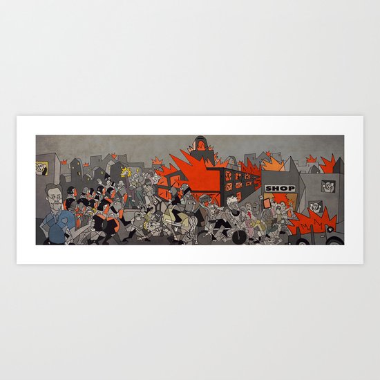2011 London Riots Art Print