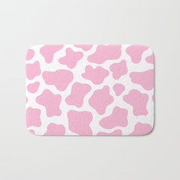 Pink Cow Print Bath Mat