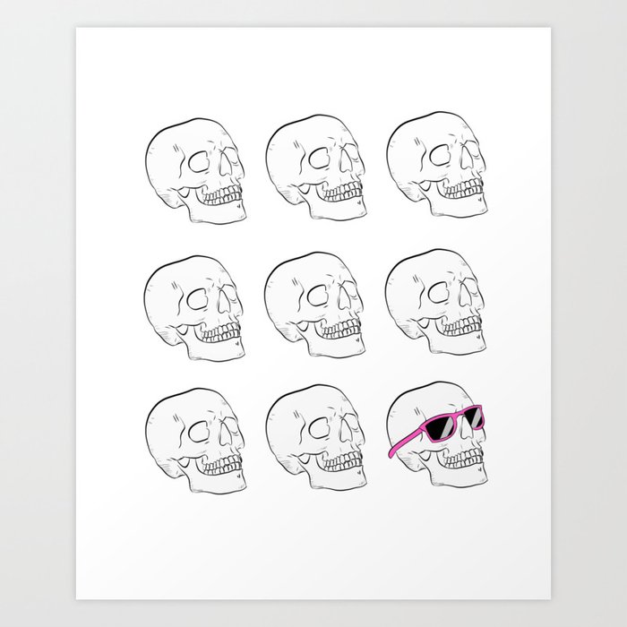 skull dudes / sunglasses Art Print