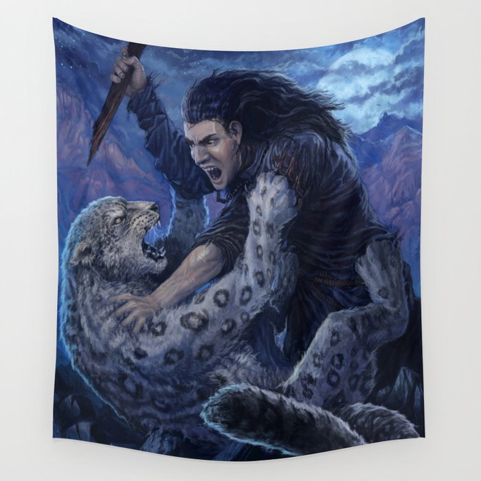 Snow hotsell leopard tapestry