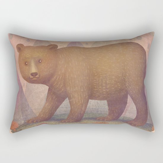 Brown Bear Rectangular Pillow