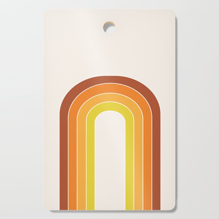 70s Rainbow Cutting Board