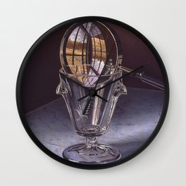 The Magical Glasses magical realism magnifying glass and charger portrait painting by Edwin Romanzo Elmer Wall Clock