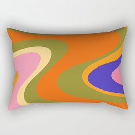 Retro Dream Colourful Abstract Swirl Pattern  Rectangular Pillow