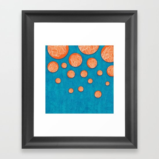 Orange tulips Framed Art Print