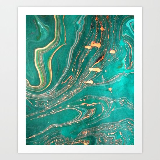 Ocean Gold Art Print