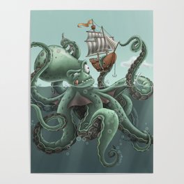 Kraken wants to play Poster