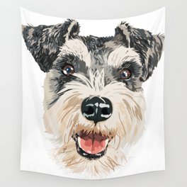 Smiling Schnauzer  Wall Tapestry