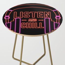 Listen and chill Neon Side Table