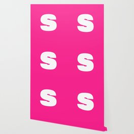 s (White & Dark Pink Letter) Wallpaper