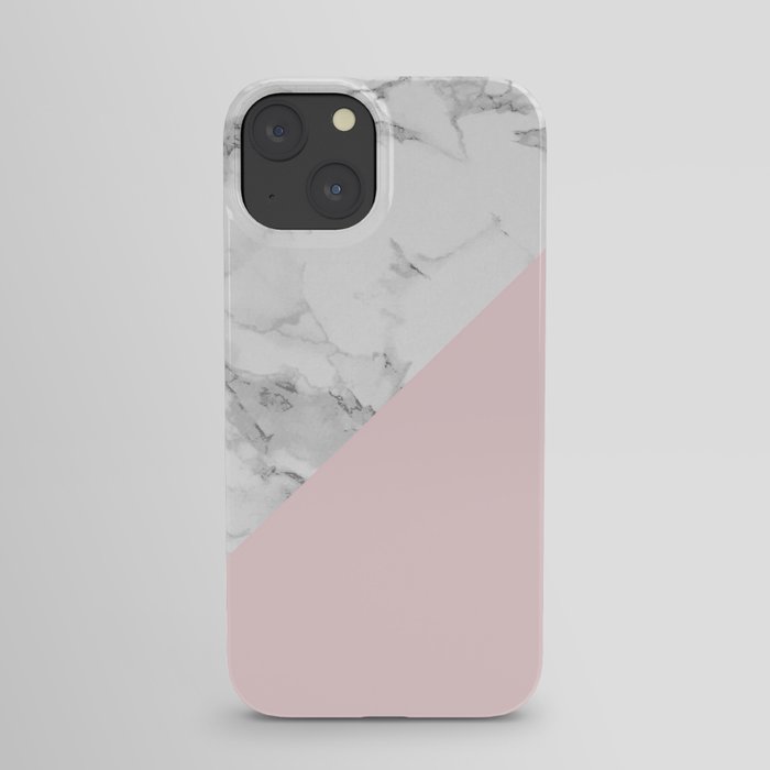 Marble + Pastel Pink iPhone Case