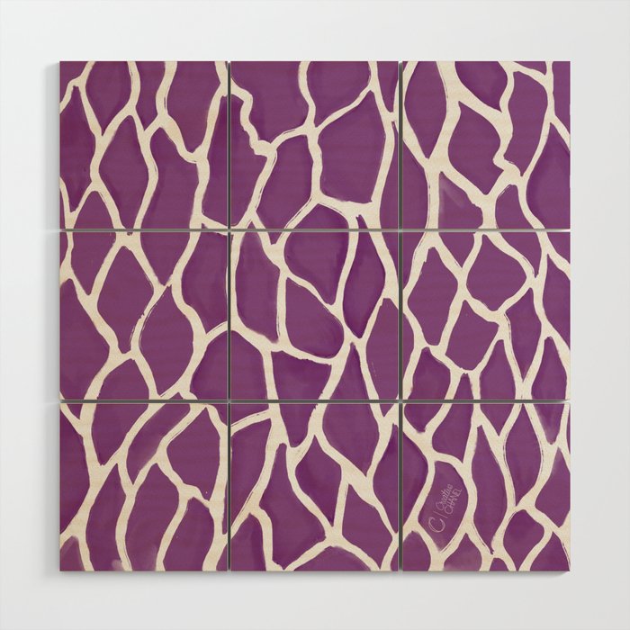 Bark Texture Purple Wood Wall Art