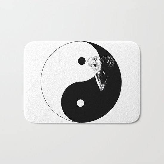 The YIN YANG ELEFANT - LIFE CURRENT series... Bath Mat