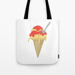 Spaghetti Ice Cream Tote Bag