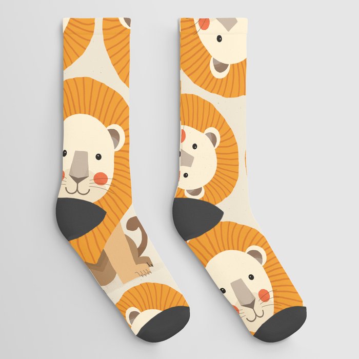 Lion, Animal Portrait Socks