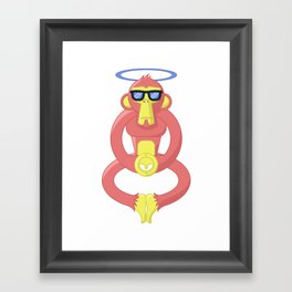 Saint Monkey Framed Art Print