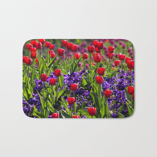Spring Tulips Bath Mat