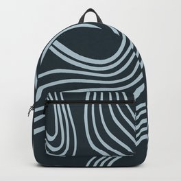 Abstract Sea Green Curves  Backpack
