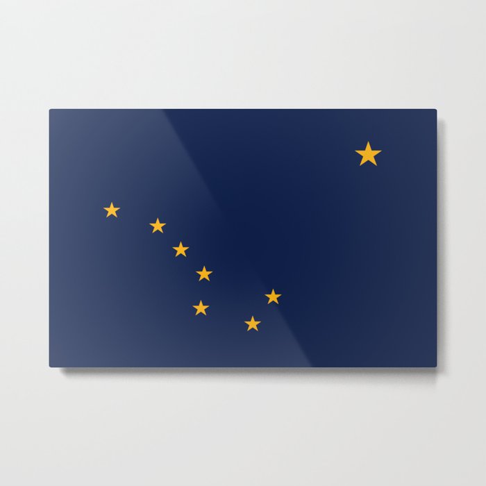 Alaska State Flag - Authentic version Metal Print