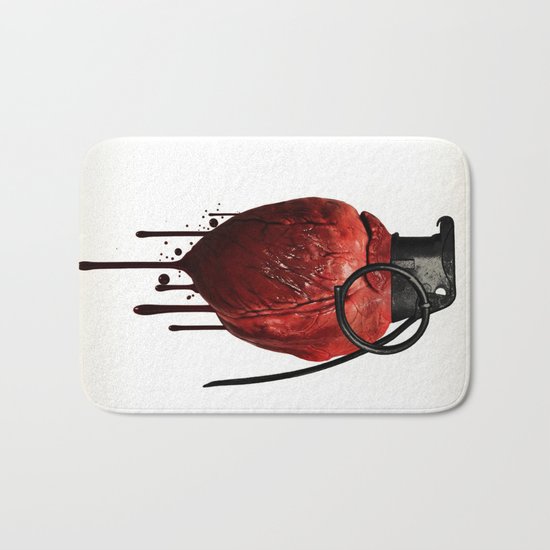 Heart Grenade Bath Mat