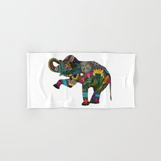 asian elephant white Hand & Bath Towel