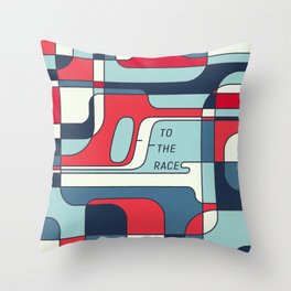 Off To The Races Throw Pillow