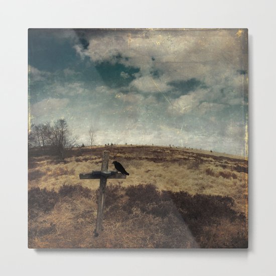 a cross in the moor Metal Print