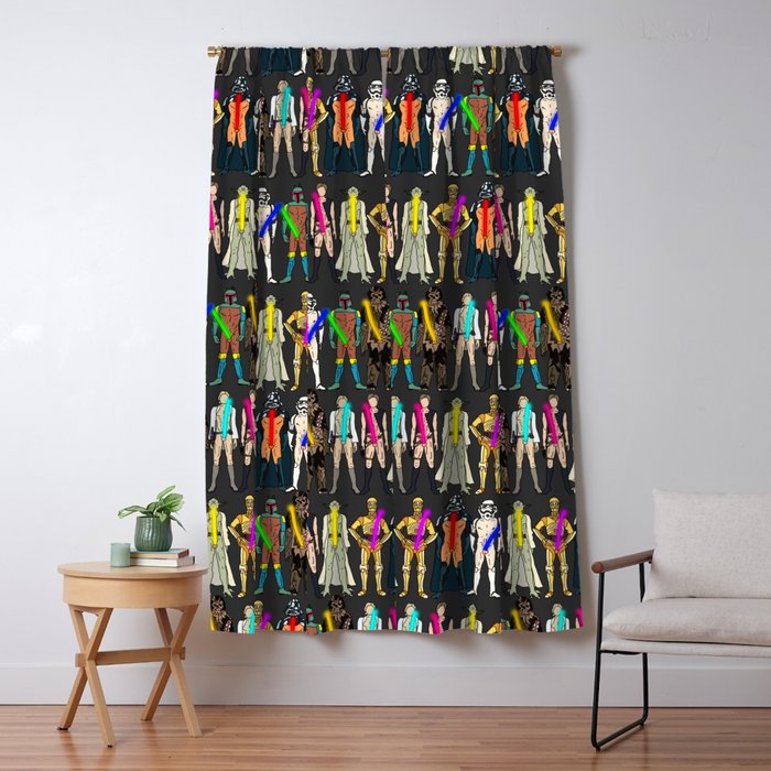 Naughty Lightsabers Dark Blackout Curtain By Notsniw Society6