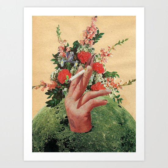 Smoking Flowers Art Print