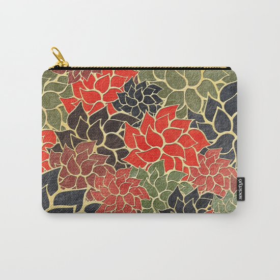 Floral Abstract 17 Carry-All Pouch