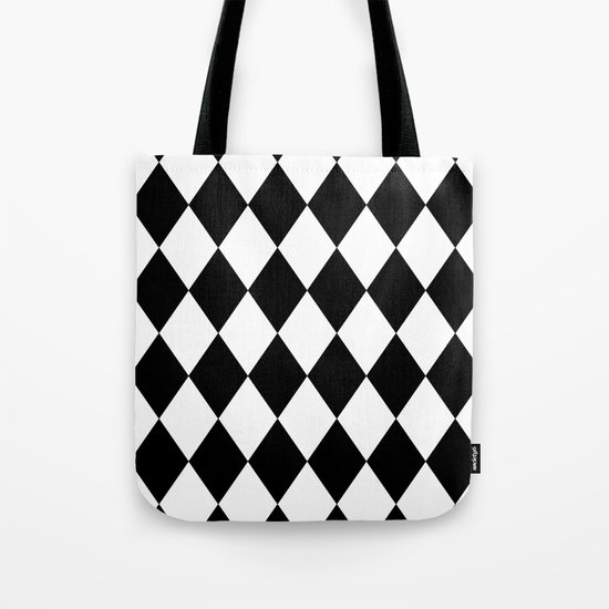 Diamonds (Black/White) Tote Bag