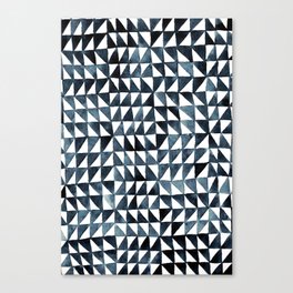 Triangle Grid slate blue Canvas Print